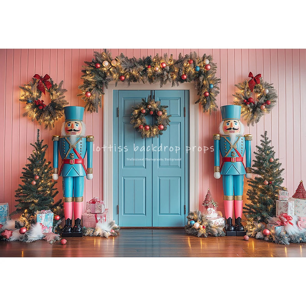 Christmas Nutcracker Store Backdrops Kids Adult Photography Child Baby Photocall Winter Xmas Trees Street House Backgrounds