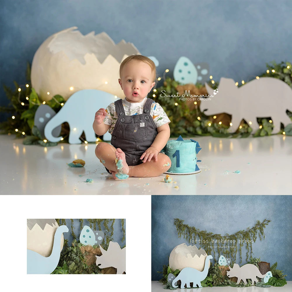 Wooden Door Paper Floral Backdrops Boy Child Photography Props Kids Baby Photocall Decors Backgrounds