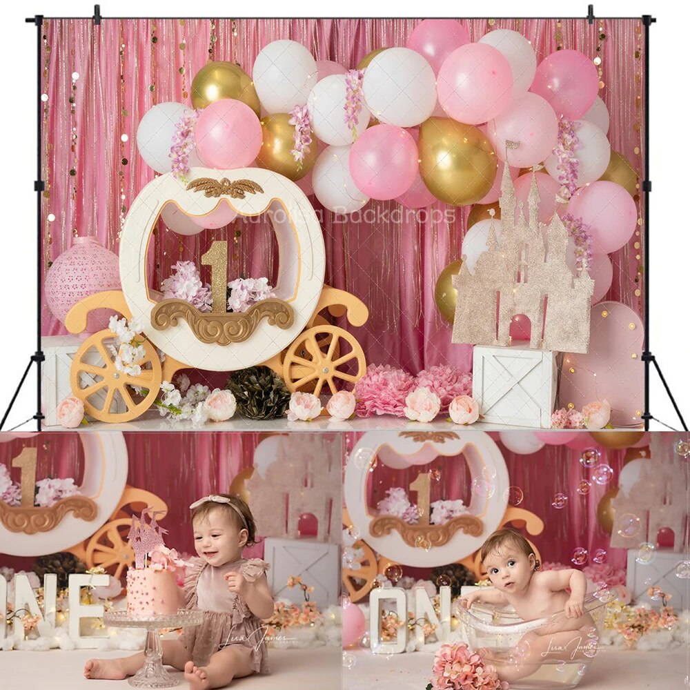 Confetti One Honey Pie Master Backdrops Kids Baby Photography Props Child Balloons Birthday Cake Smash Background