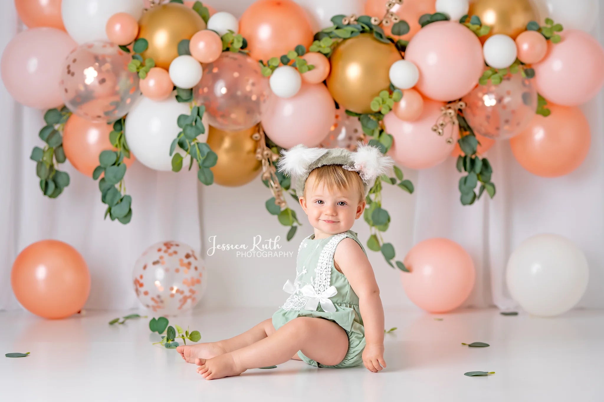 Spring Leaves Balloons Backdrop Kids Cake Smash Photography Props Child Baby Girls Adult Birthday Photocall Studio Backgrounds