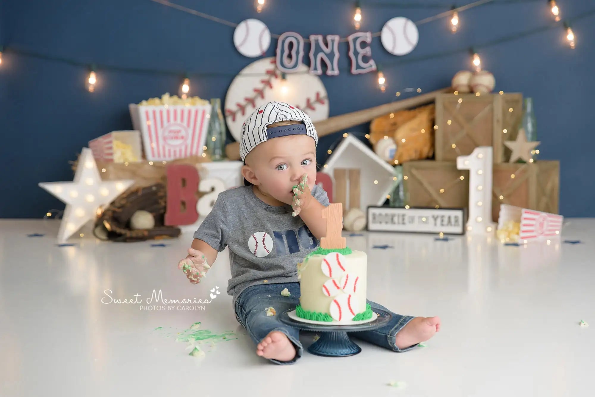 Baseball Sports Backdrop Kids Cake Smash Photography Props Child Baby 1st Birthday Photocall Decor Studio Backgrounds