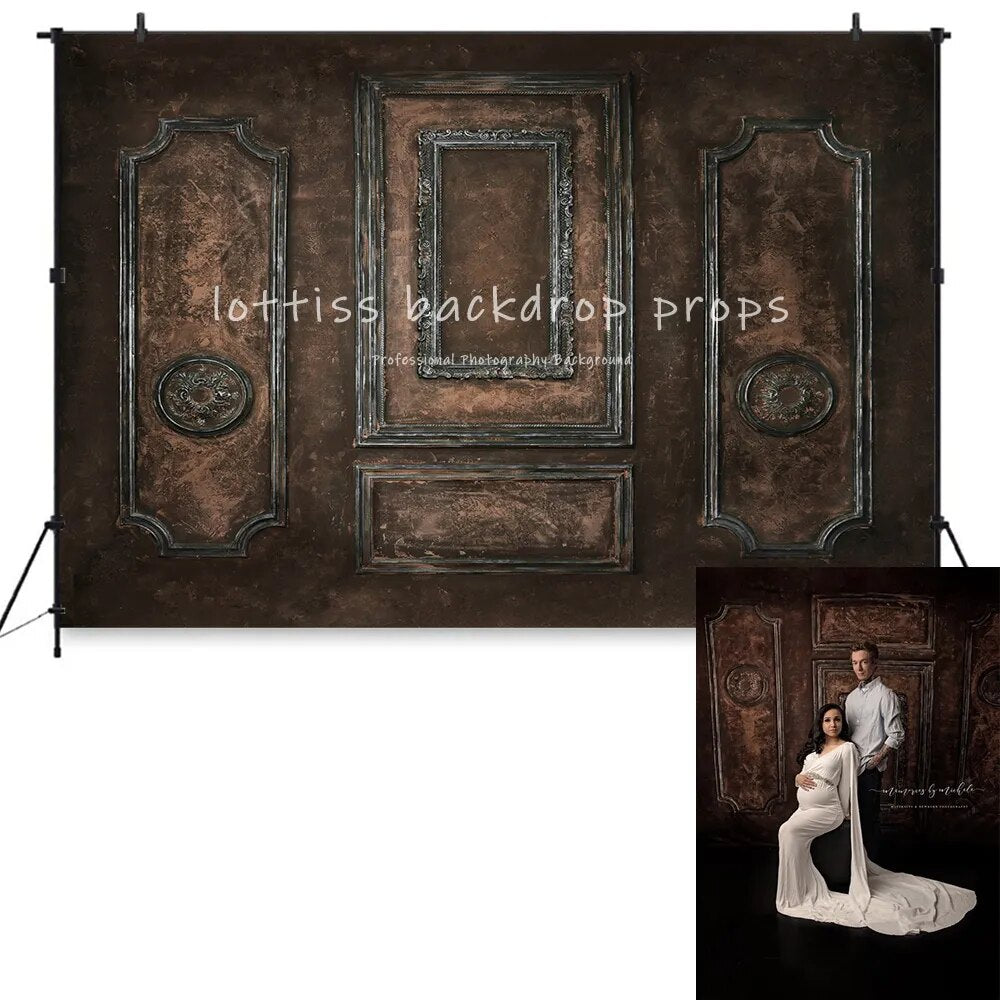 Retro Wall Photography Backdrops Queens Room Interior Classic Wall Baby Adult Portraits European Frame Wedding Photo Background