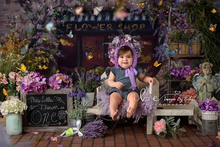 Spring Flower Shop Backdrops Kids Girl Photography Child Adultl Photocall Props Garden Foral Backgrounds