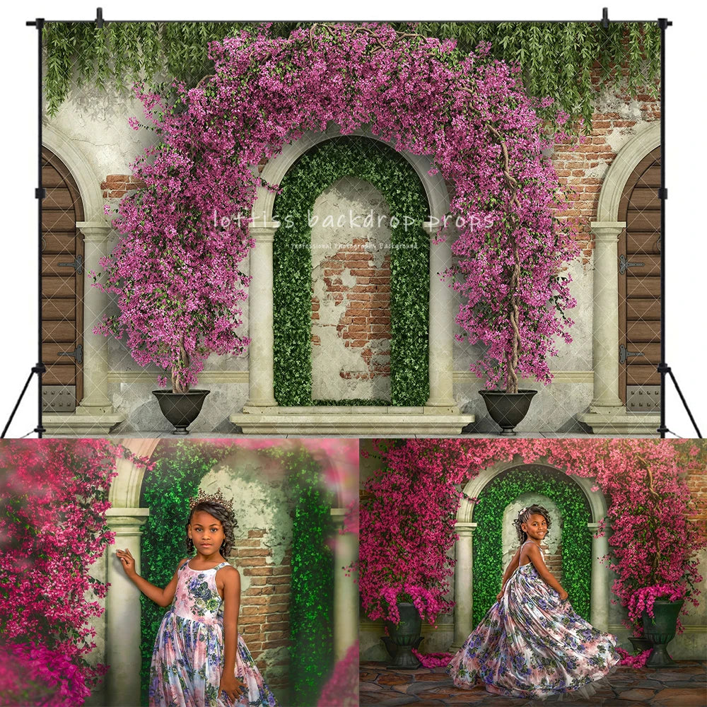 Bloom Floral Shop Backdrops Kids Girl Photography Props Child Baby Photocall Decors Garden Flower Market Backgrounds