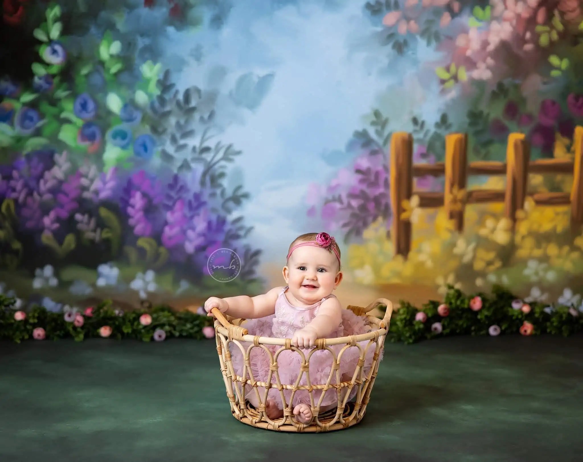 Touch of Spring Backdrops Kids Girl Photography Props Child Baby Photocall Floral Entrance Backgrounds