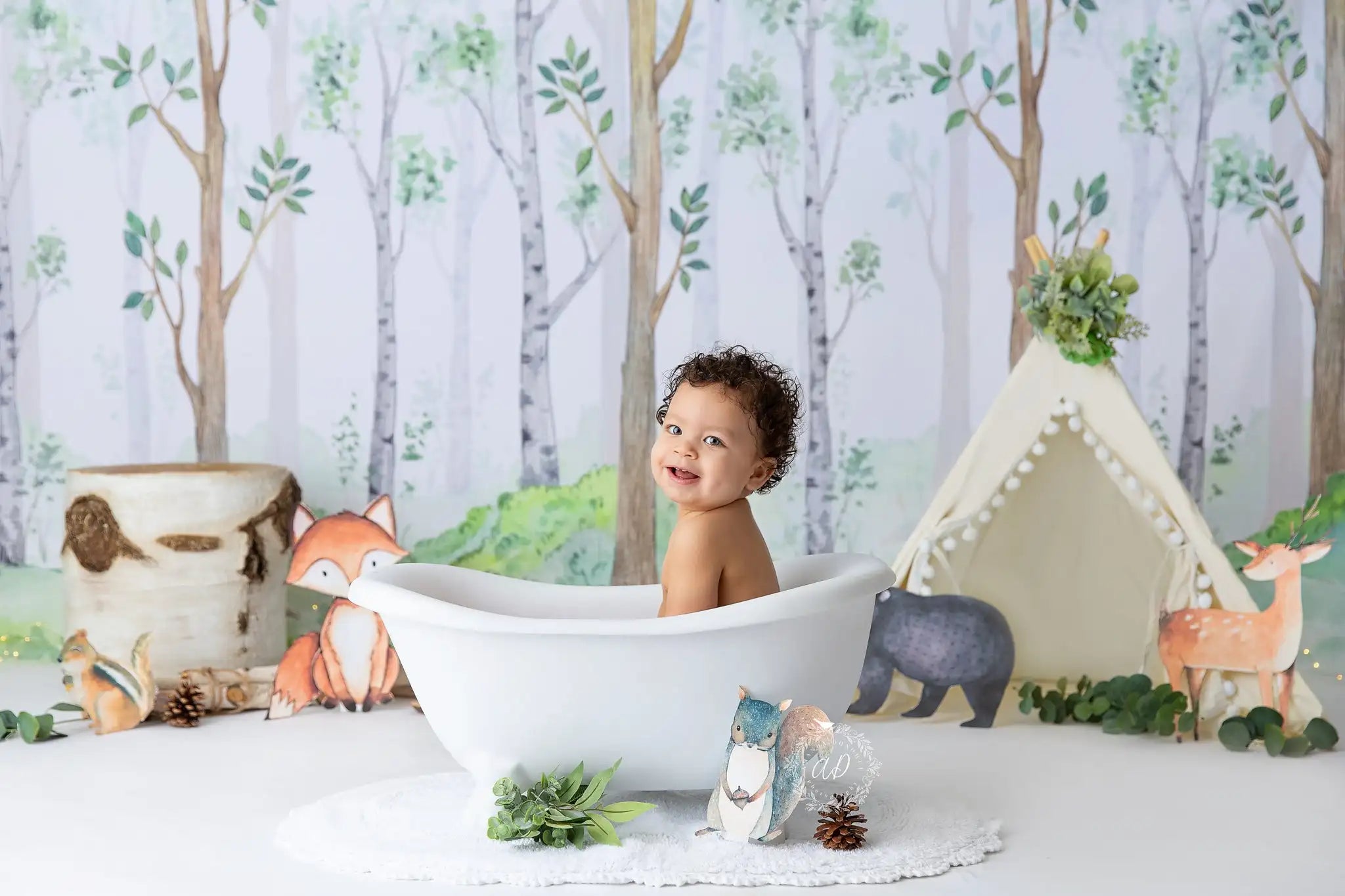 Spring Forest Fox Backdrops Kids Baby Photography Child Baby Photocall Decors Jungle Animals Backgrounds