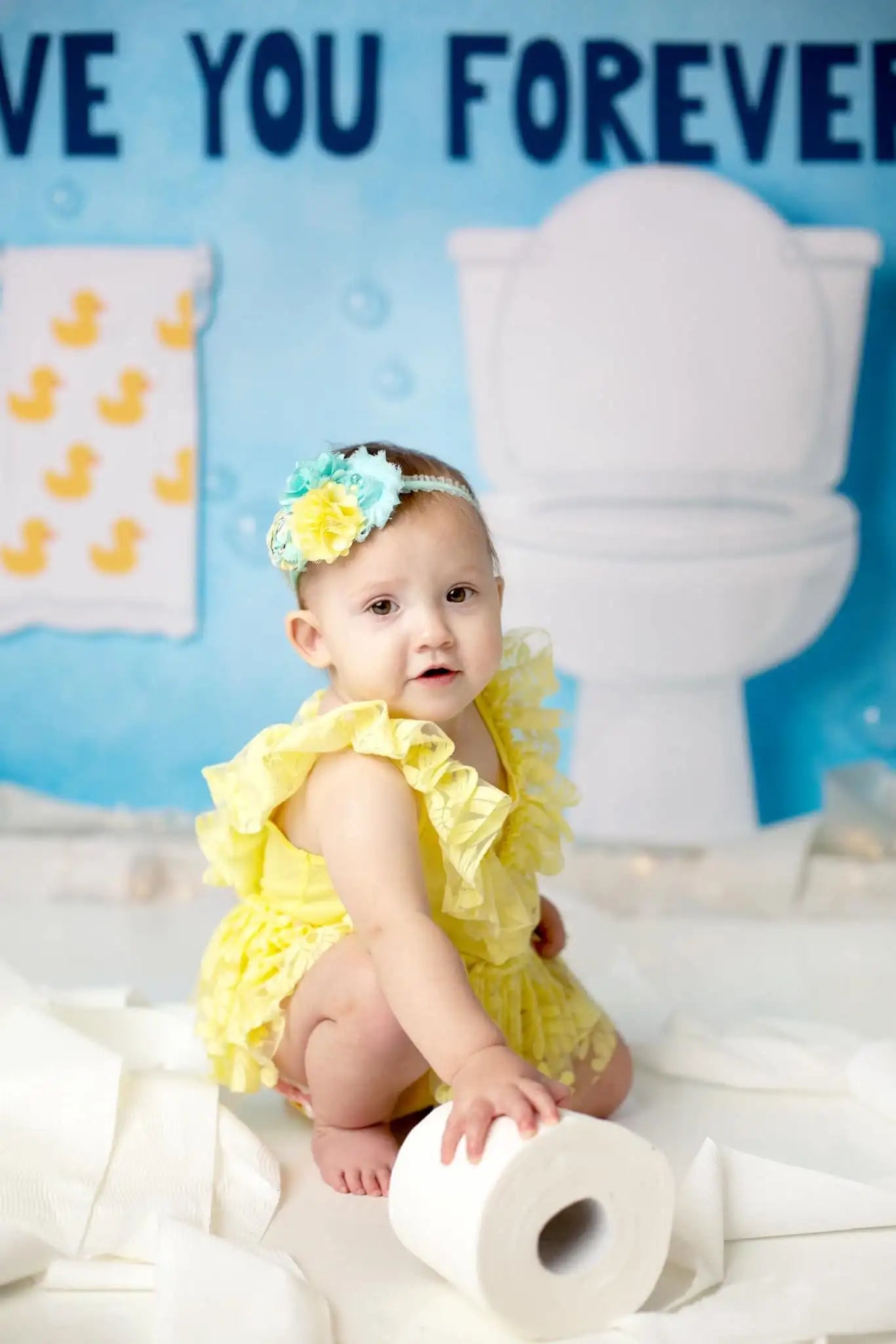 Washroom Backdrop Kids Baby Cake Smash Photography Props Child Adult Birthday Photo Shoot Backgrounds