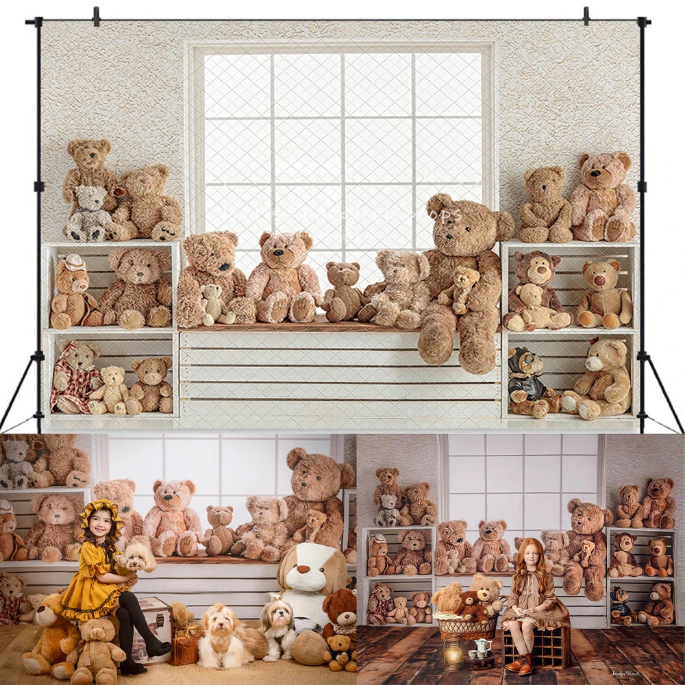 Beary Countryside Room Backdrops Kids Baby Photography Child Adult Photocall Decors Girl Birthday Cake Smash Photo Background