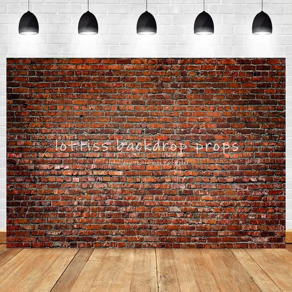 Red Brick Wall Vinyl Backdrop Old Dark Vintage Wallpaper Adult Portrait Newborn Baby Kid Party Decor Photography Background