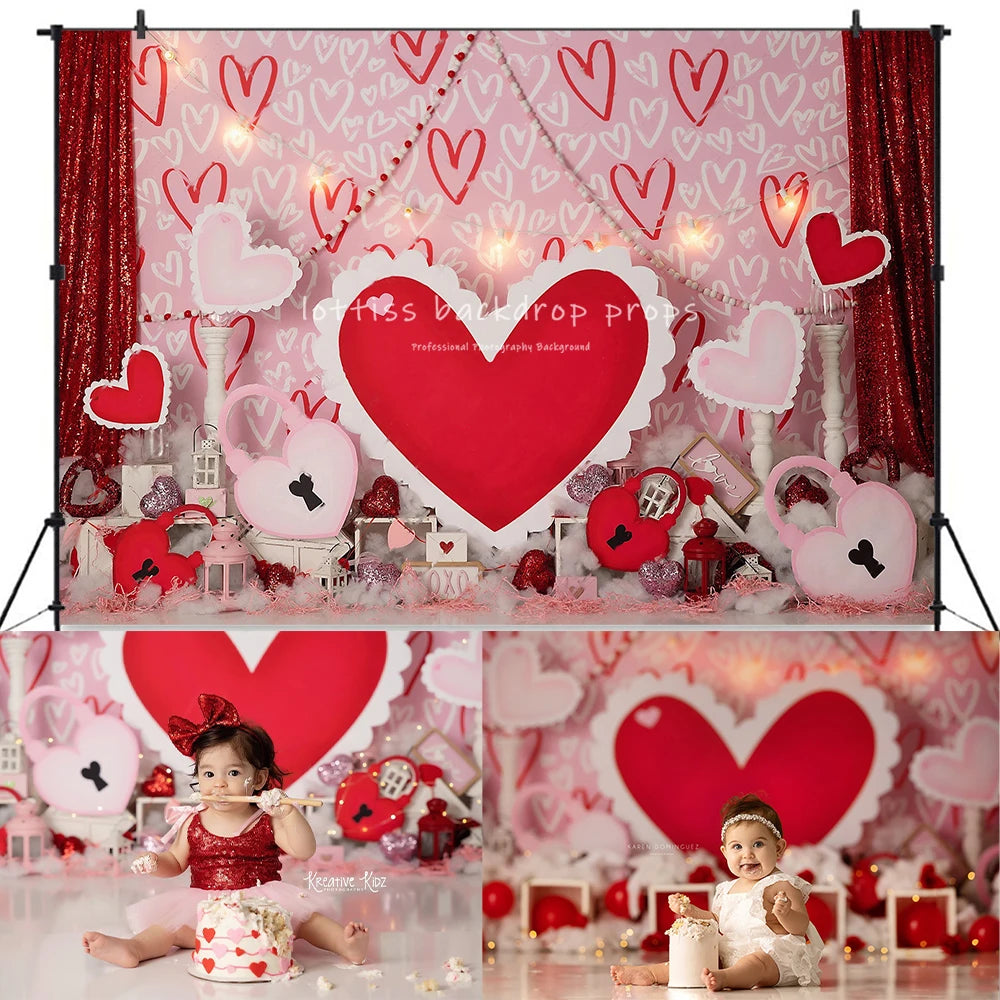 Valentine Day Backgrounds Kids Baby Photocall Child Adult Photocall Props Rose Dating Spring Garden Red Heart Decors Backdrops