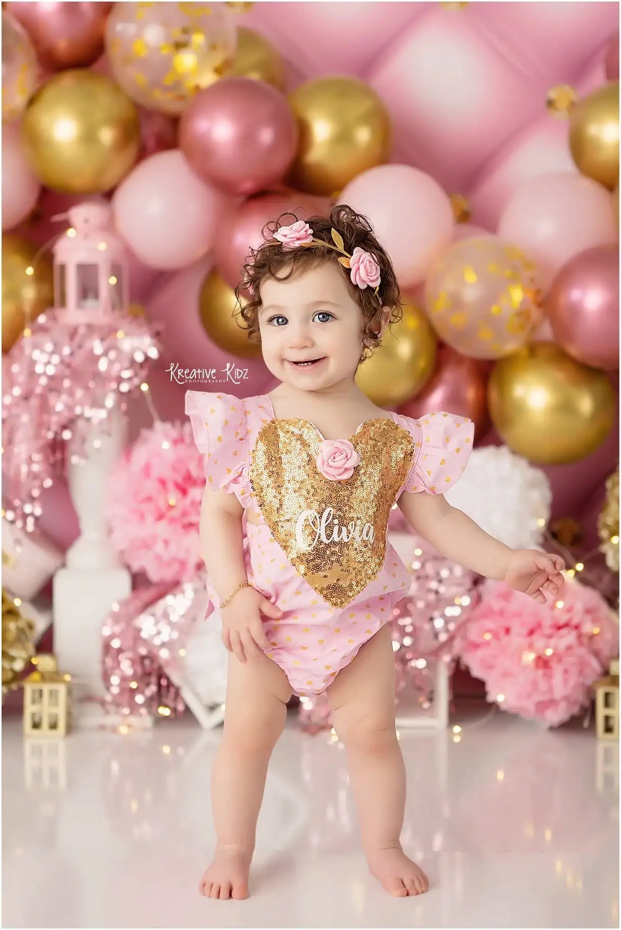 Pretty In Pink Backdrop Kids Baby Cake Smash Photography Props Balloon Floral Child Girls Adult Birthday Studio Backgrounds