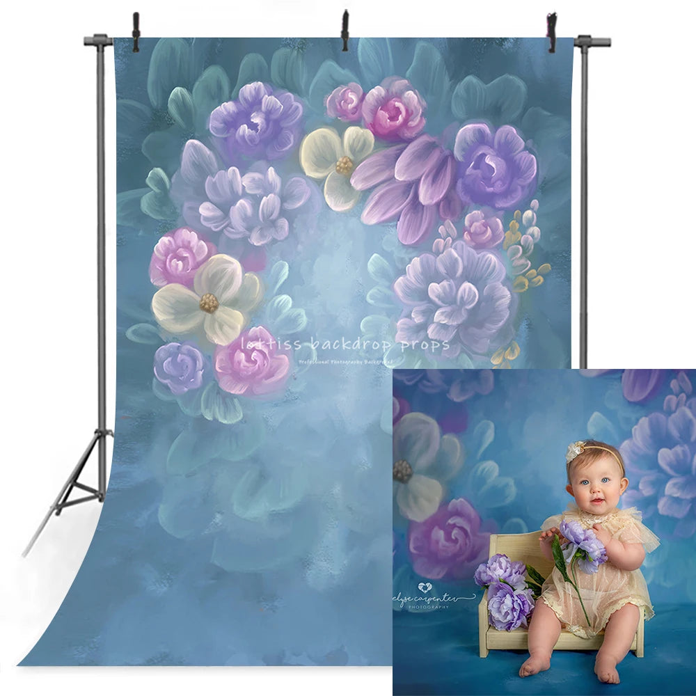 Abstact Floral Texture Backdrops Kids Adult Photography Props Child Baby Photostudio Decors Flower Photocall Backgrounds