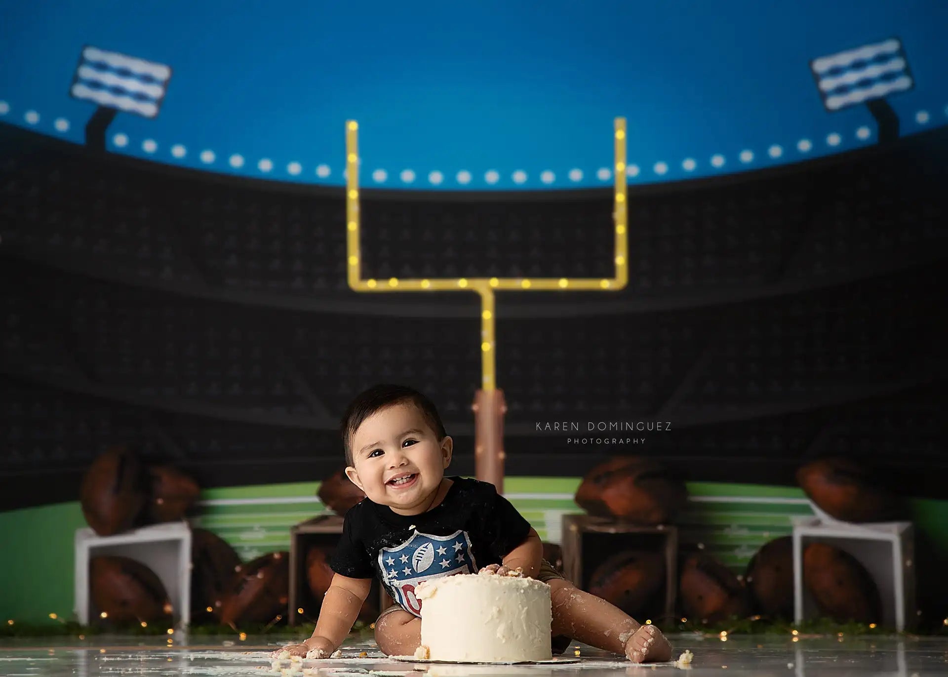 Stadium Lights Photography Backdrop Sports Kids Baby Cake Smash Photocall Decors Child Adult Birthday Photo Backgrounds