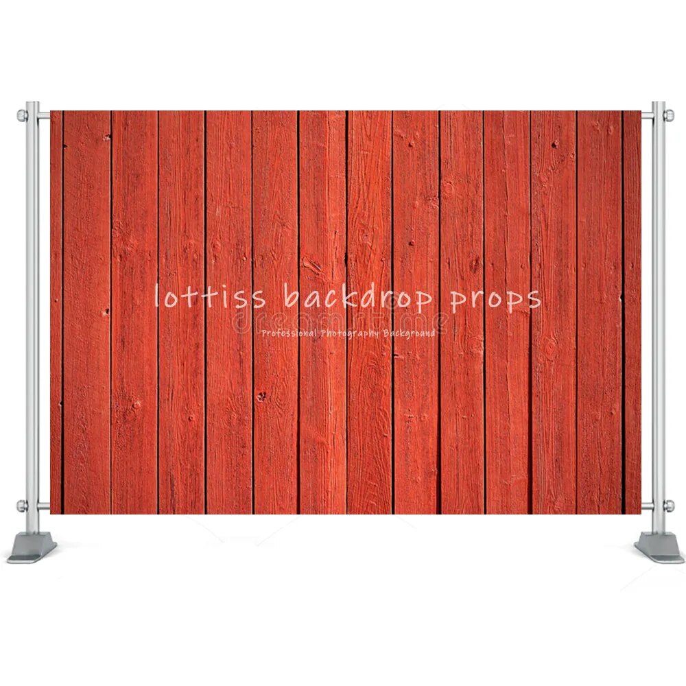 Colored Red Wood Board Themed Background Cloth For Photography Baby Birthday Party Kids Portrait Wooden Backdrop Series Two