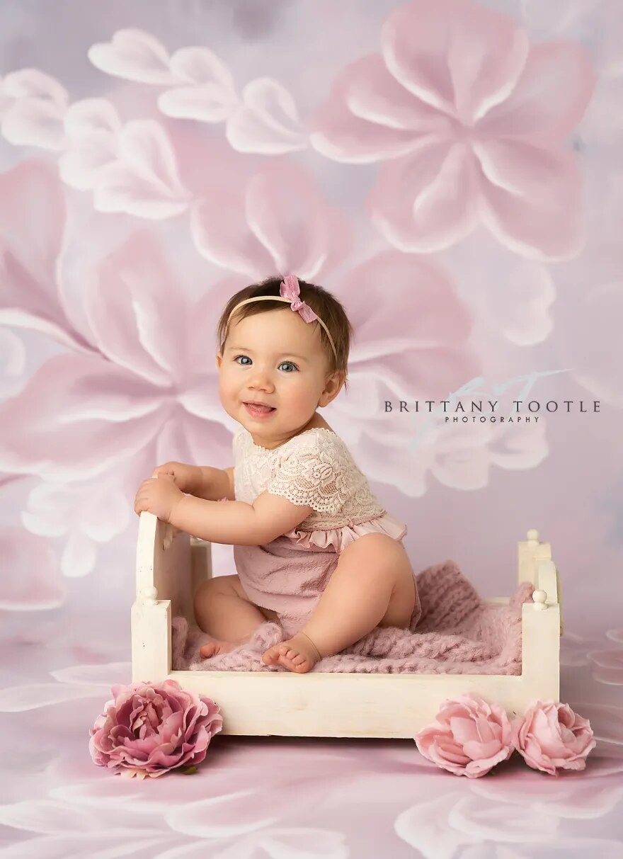 Oil Painting Floral Backdrop for Photography Pregnancy Art Girl Pregnant Women Background Baby Kids Birthday Photo Studio Props