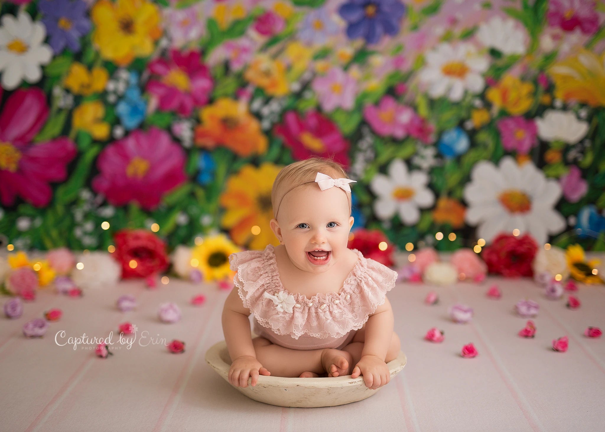 Flower Garden Photography Backdrop Spring Floral Kids Baby Cake Smash Photocall Decors Child Girls Adult Studio Backgrounds