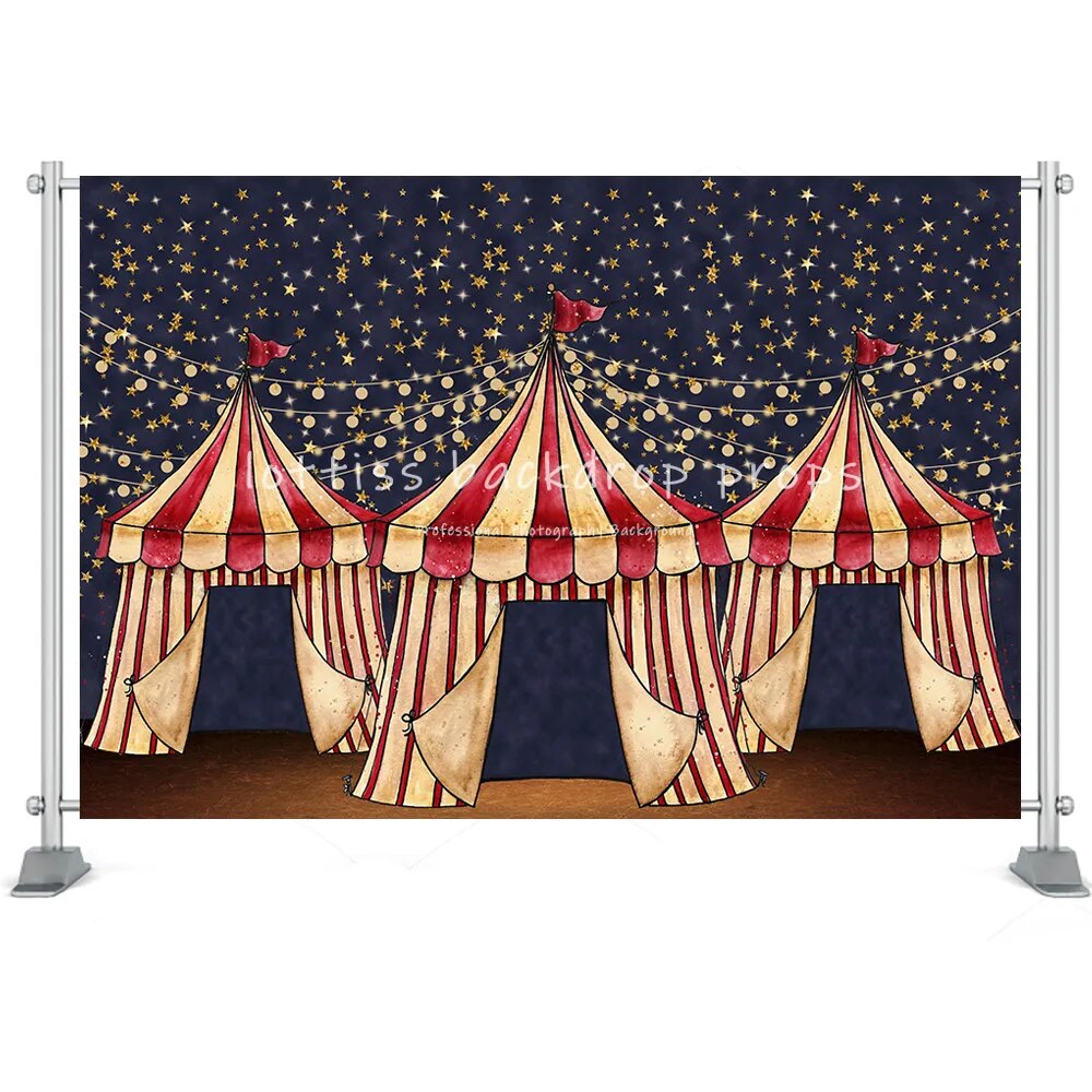 Circus Photography Backdrop Kids Birthday Backdrop Newborn Child Portrait Party Decor Ferris Wheel Party Background Photo Studio