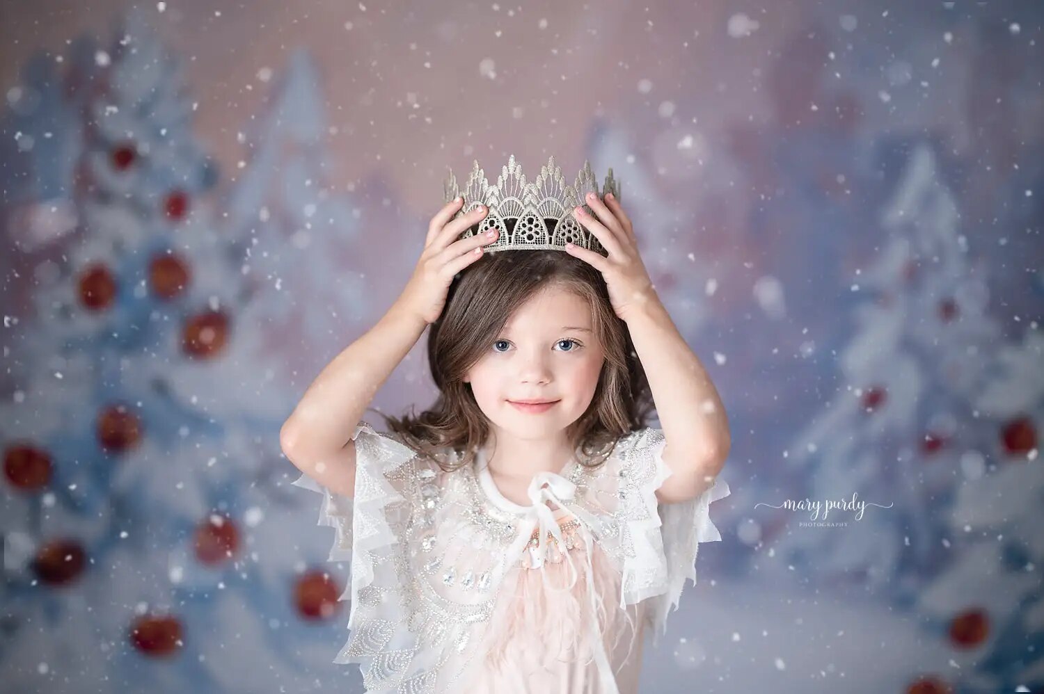 Noël enneigé forêt photographie toile de fond enfant bébé adulte Photocall Portrait accessoires noël flocon de neige hiver neige fond 