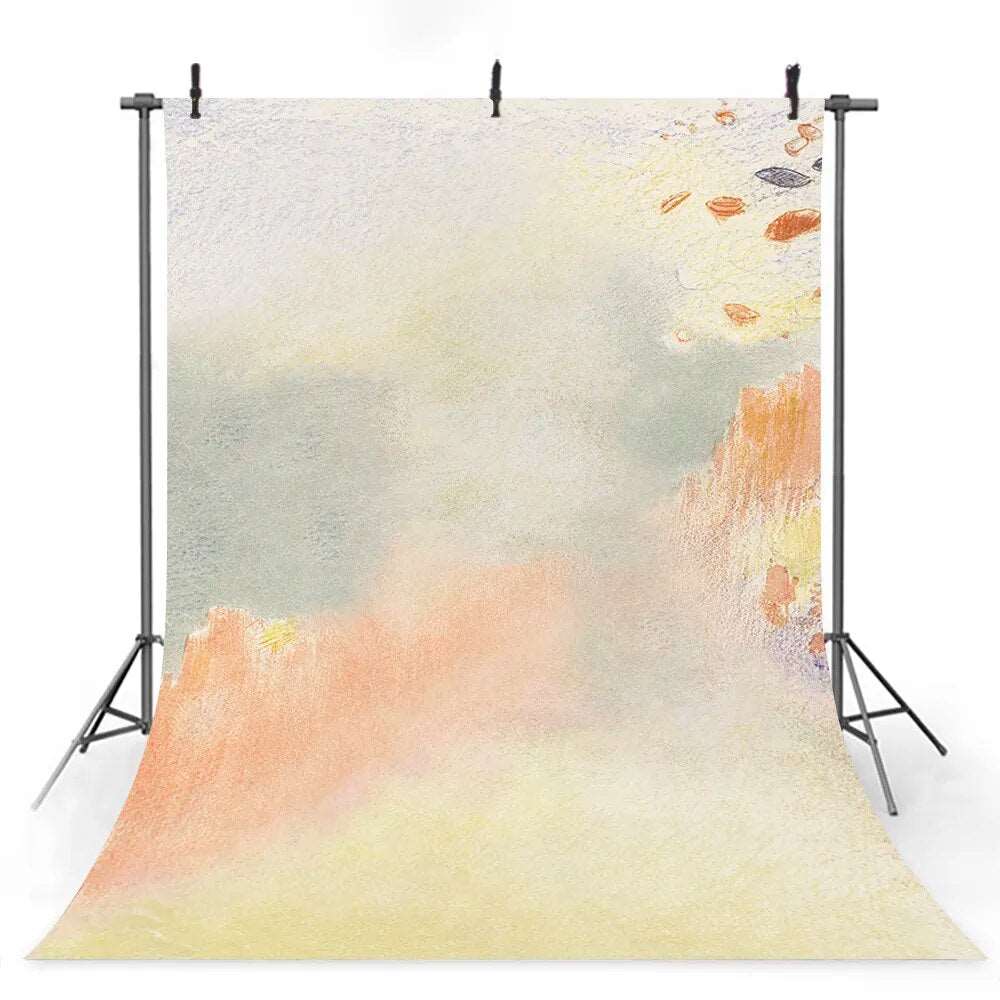 Abstract Daub Canvas Backdrops Kids Child Photography Baby Photocall Props Gold Blue Art Texture Background Photostudio Props