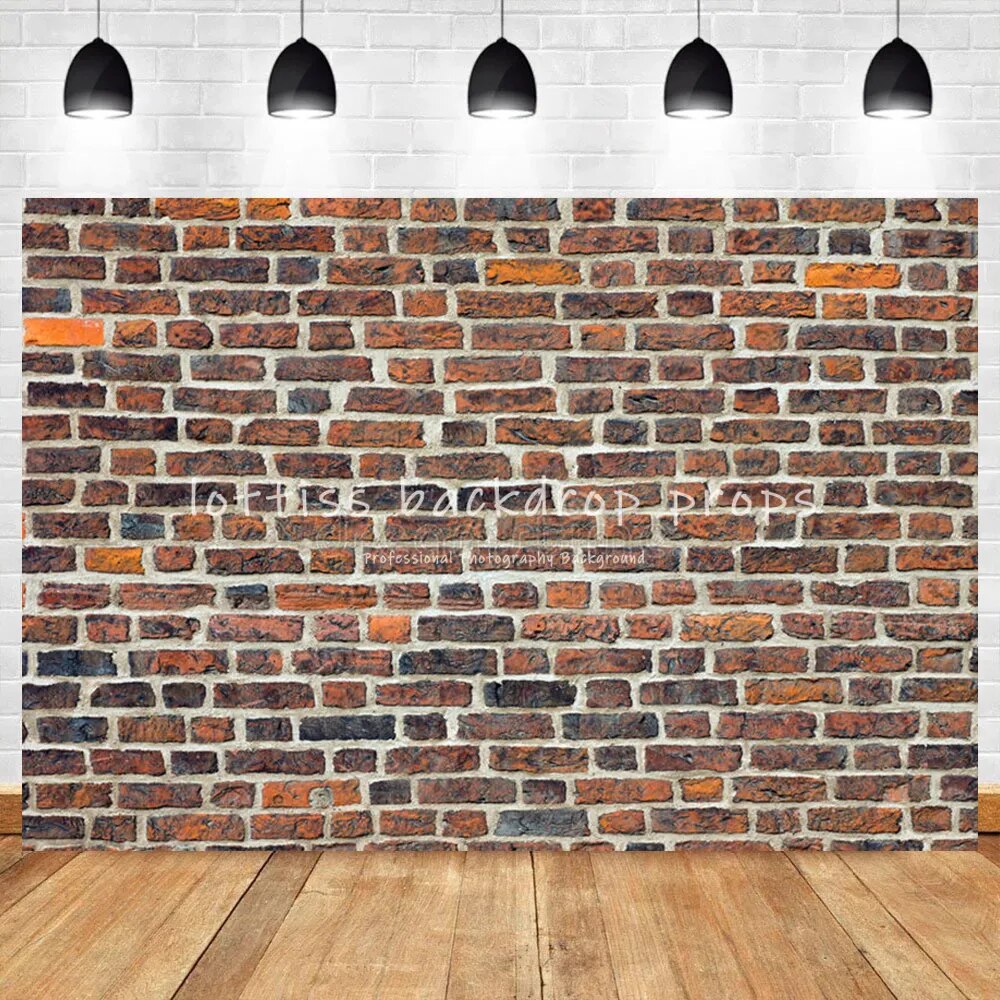 Brick Wall Vinyl Backdrops Old Red Brick-wall Wallpaper Adult Pregant Portrait Child Birthday Photo Decor Photography Background