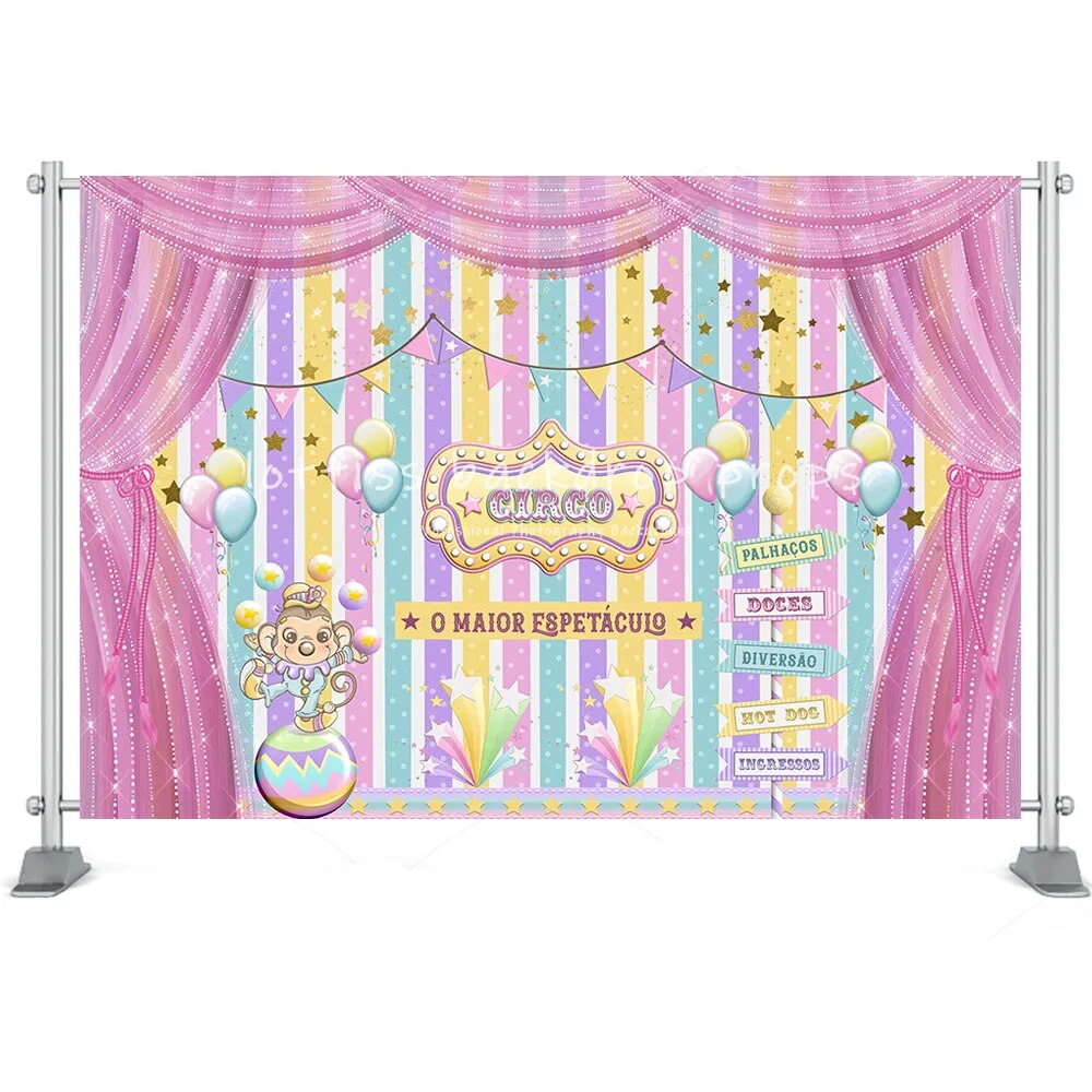 Circus Photography Backdrop Kids Birthday Backdrop Newborn Child Portrait Party Decor Ferris Wheel Party Background Photo Studio