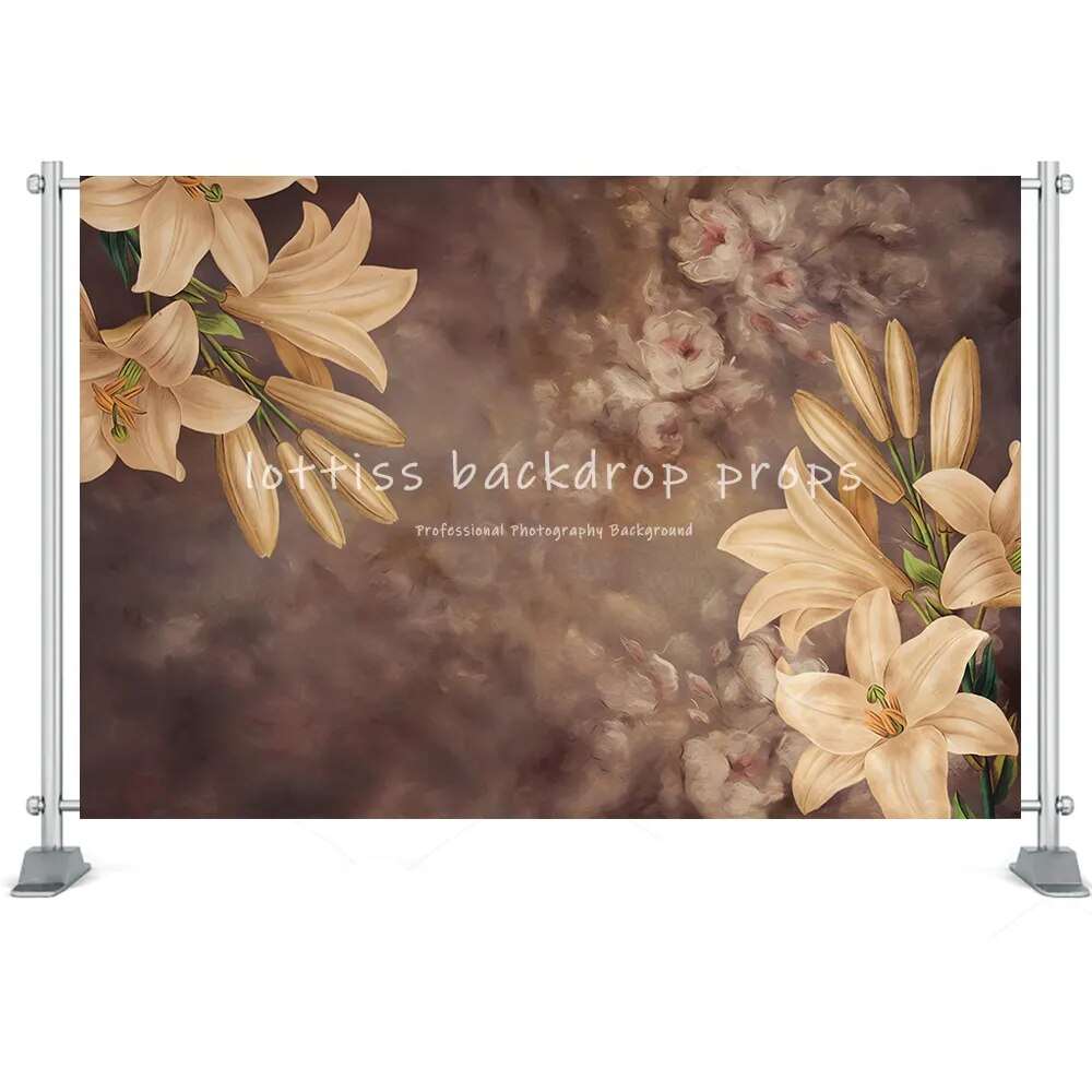 Art Hand Painting Flower Photography Background Oil Style Adult Potrait Newborn Pregant Photocall Backdrop Decor Props