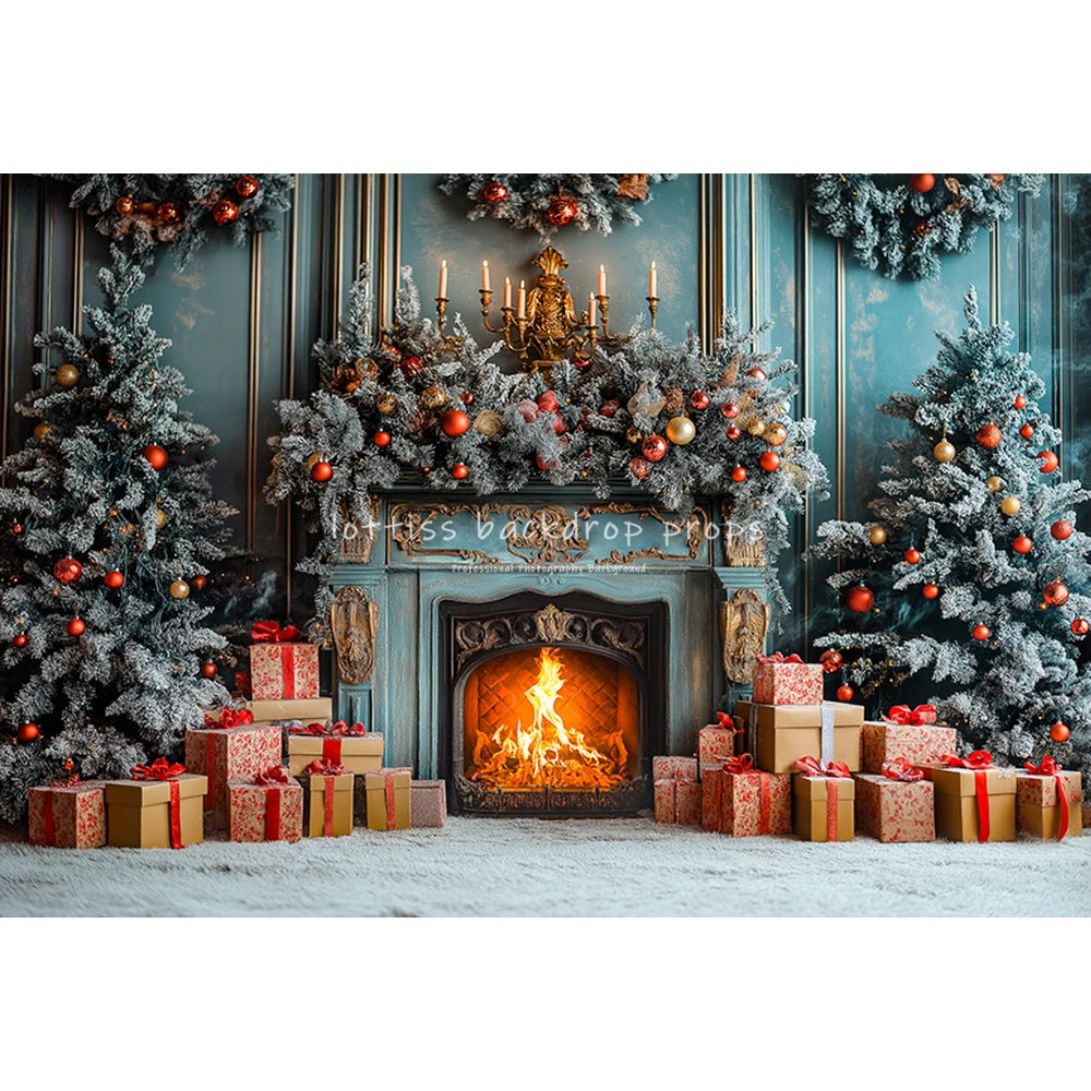 Retro Xmas Trees Room Backdrops Kids Family Photography Child Adult Photocall Christmas Kitchen Trees Backgrounds