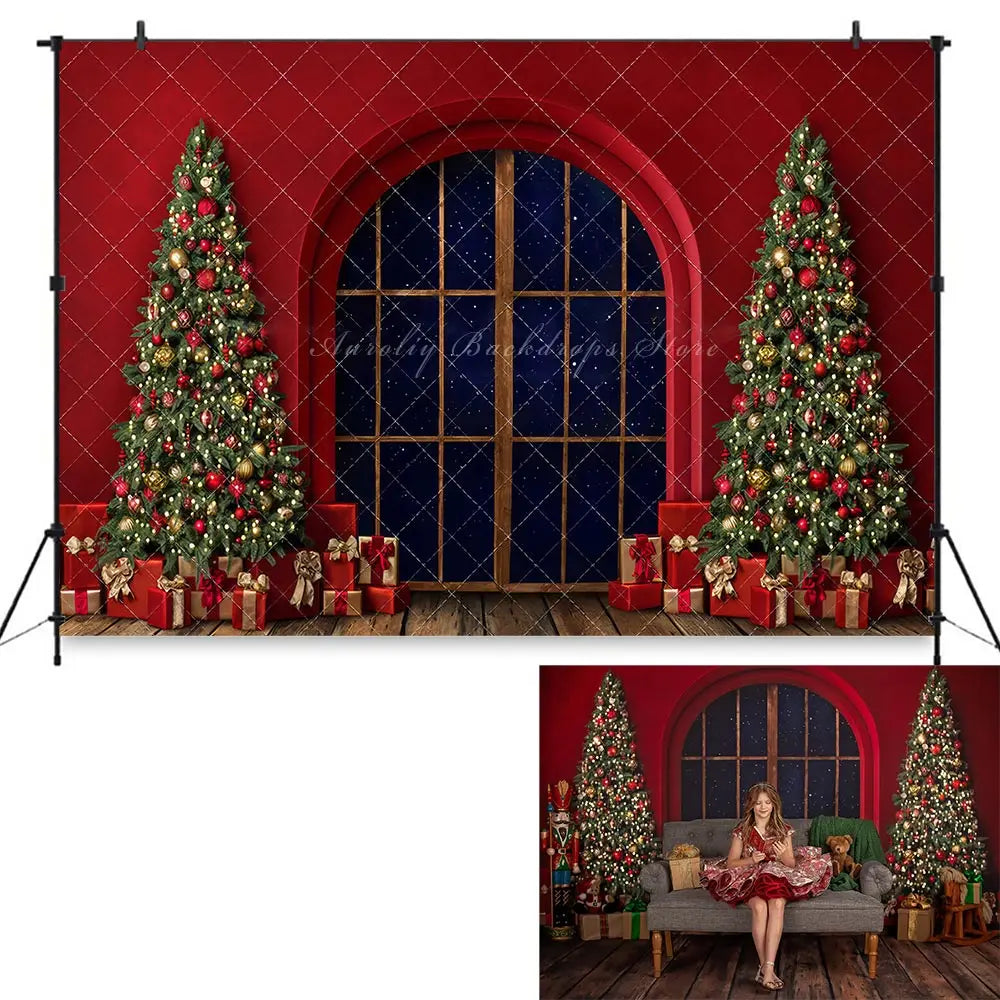 Santas Magical Workshop Backdrop Kids Baby Cake Smash Photography Props Child Adult Birthday Backgrounds