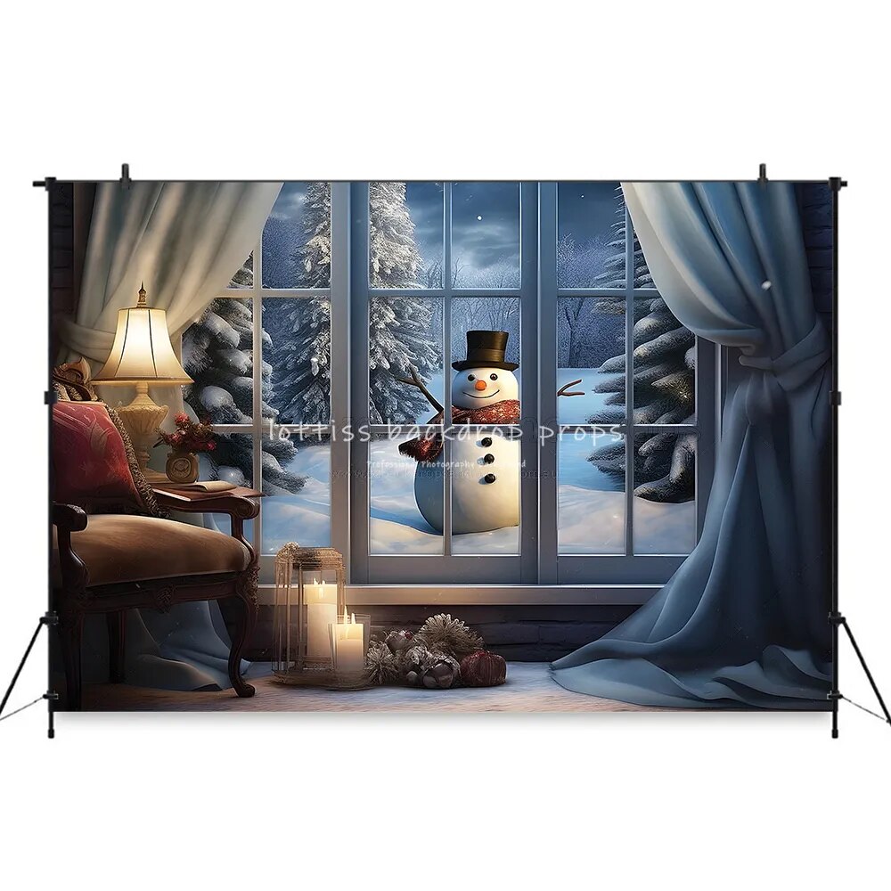 Arrière-plan de photographie de rue de noël, Portrait d'adulte, famille et enfant, séance photo, Train Polar Express, arrière-plan d'arbres de noël 