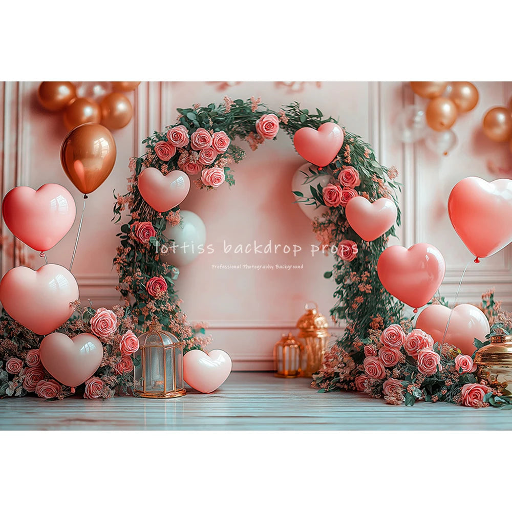 Valentine's Day Love Decoration Backdrops Adult Kids Birthday Cake Smash Props Lover Photocall Backgrounds