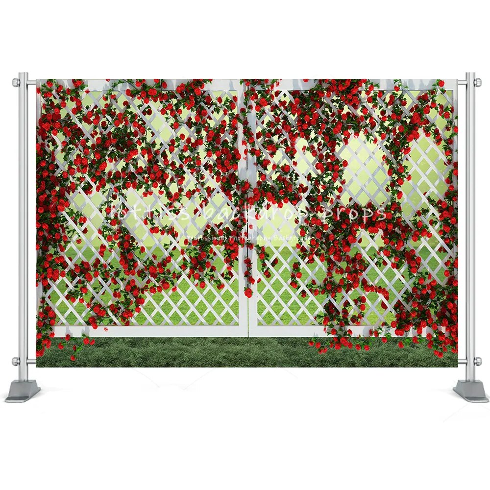 Rose Plant Wall Backdrop Love Dating Photography Props Flowers Wedding Activity Ceremony Spring Kids Birthday Background