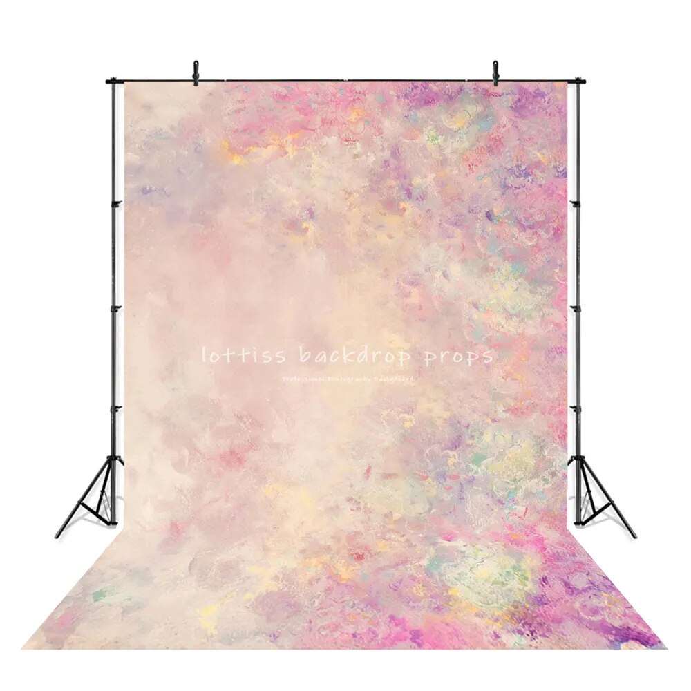 Art Abstract Floral Vinyl Backdrop For Adult Portrait Photography Painting Flower Pregant Kids Newborn Photoshoot Background