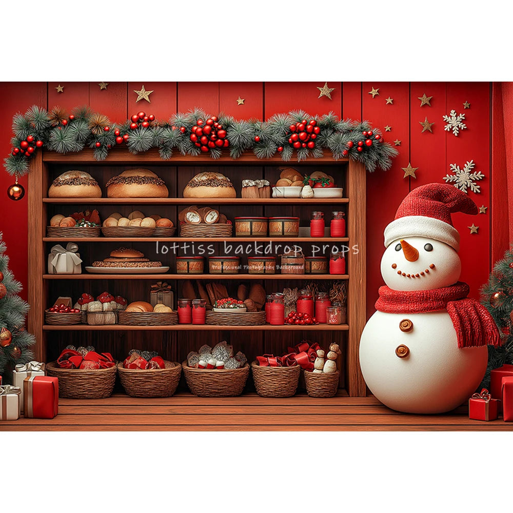 Christmas Kitchen Cupboard Backdrops Kids Family Photography Child Adult Photocall Xmas Living Room Bookcase Trees Backgrounds