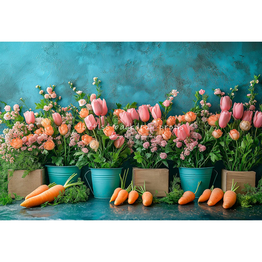 Easter Carrots Backdrops Kids Baby Cake Smash Photography Baby Child Adult Photocall Bunnies Cottage Spring Garden Backgrounds