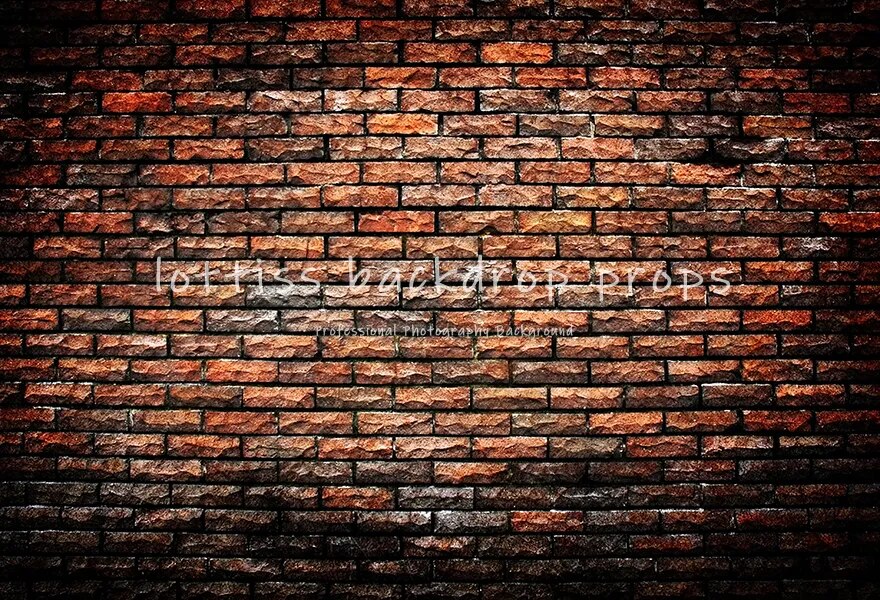 Dark Red Brick Wall Photography Backdrop Old Brown Brick-wall Wallpaper Adult Portrait Baby Child Birthday Decor Background