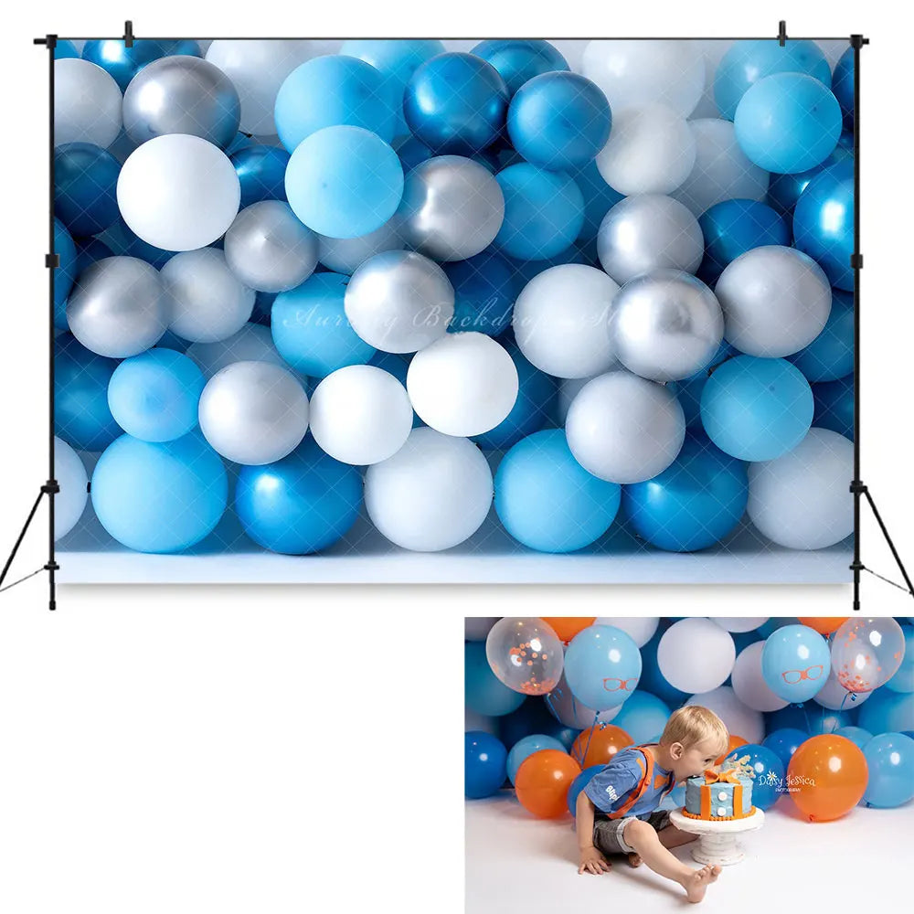 Rosegold Sparkle Delight Backdrop Kids Baby Cake Smash Photography Props Balloons Floral Child Girls Adult Studio Backgrounds