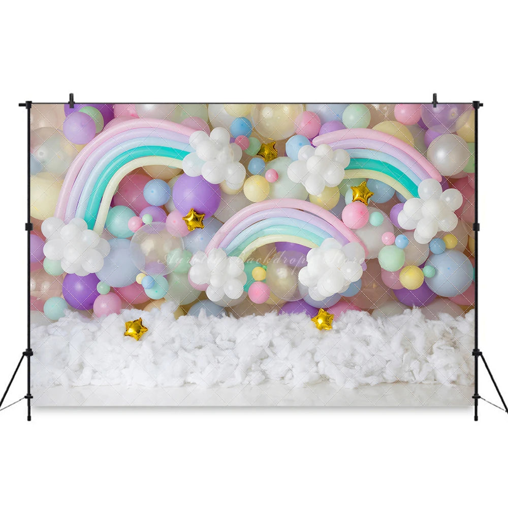 Balloons Butterfly Photography Backdrop Spring Floral Little Princess Kids Baby Cake Smash Photocall Prop Studio Backdrops