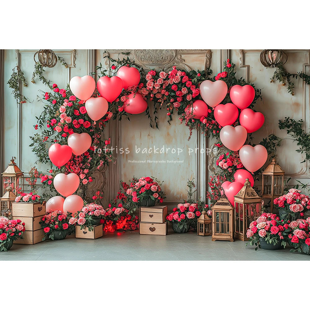 Valentine's Day Love Decoration Backdrops Adult Kids Birthday Cake Smash Props Lover Photocall Backgrounds