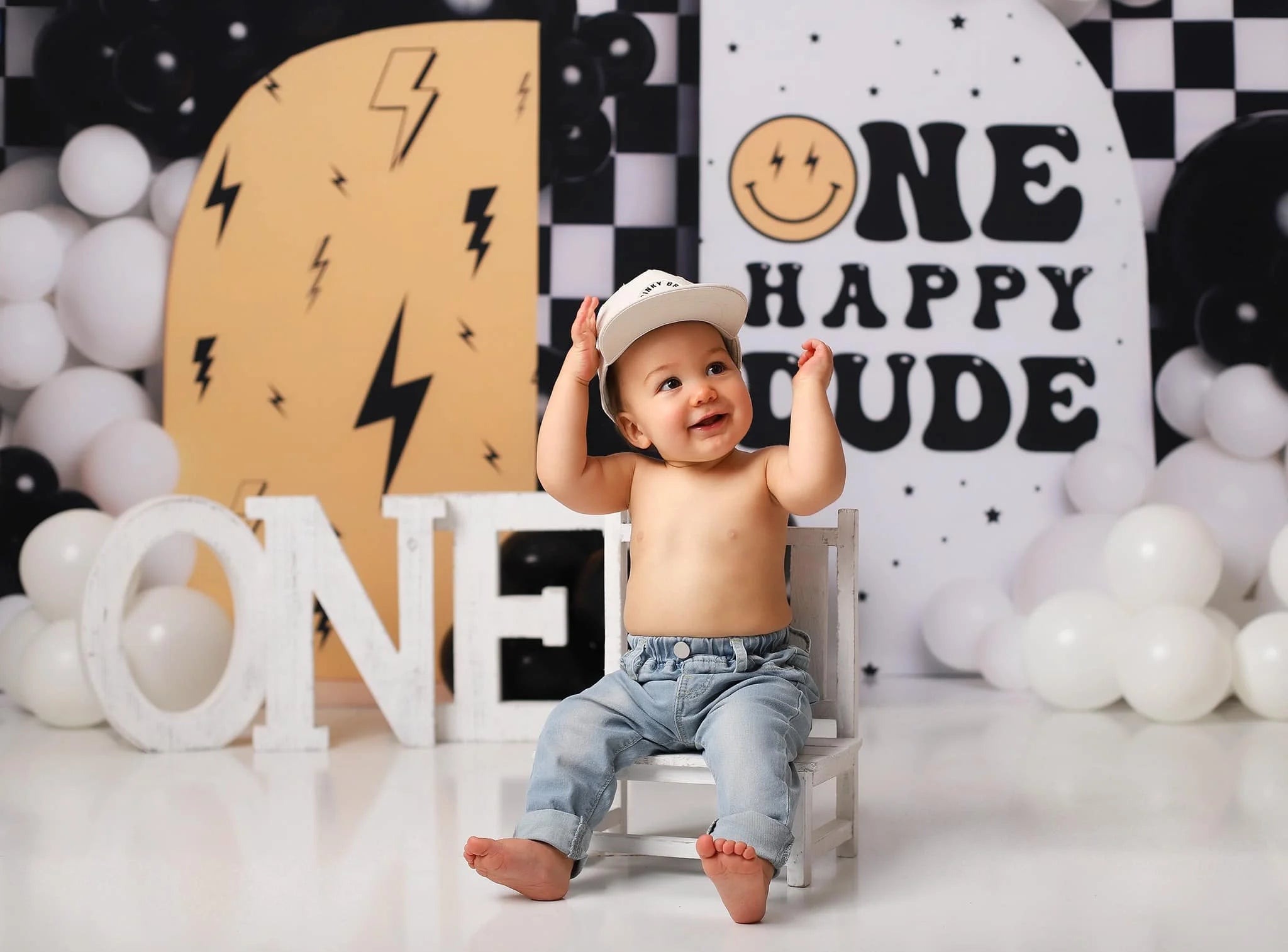 One Happy Dude Photography Backdrop Kids Baby Cake Smash Photocall Decors Balloons Child 1st Birthday Studio Backgrounds