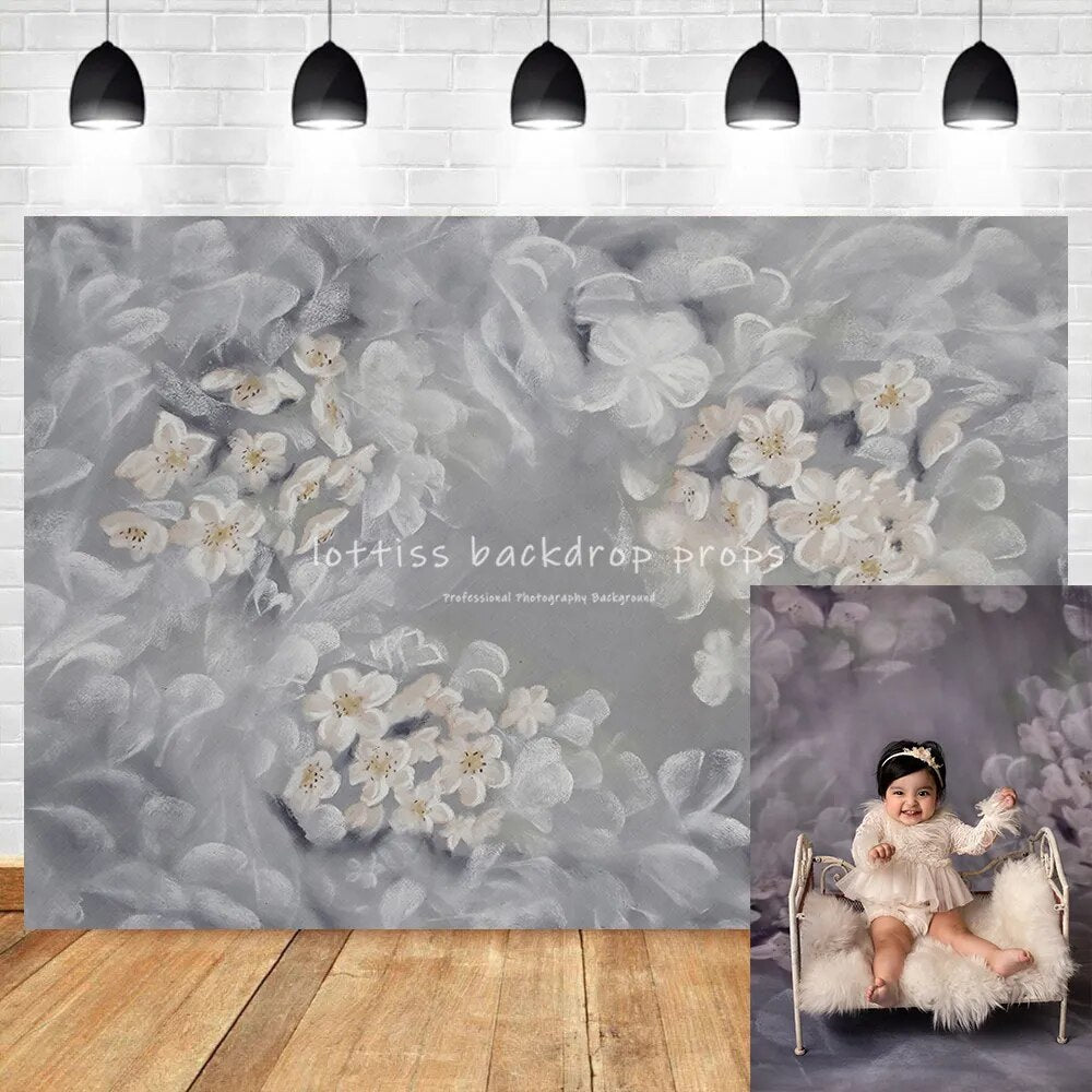 Oil Painting Flower Photography Backdrop Kids Pregnant Woman Art Portrait Photography Background For Photo Studio