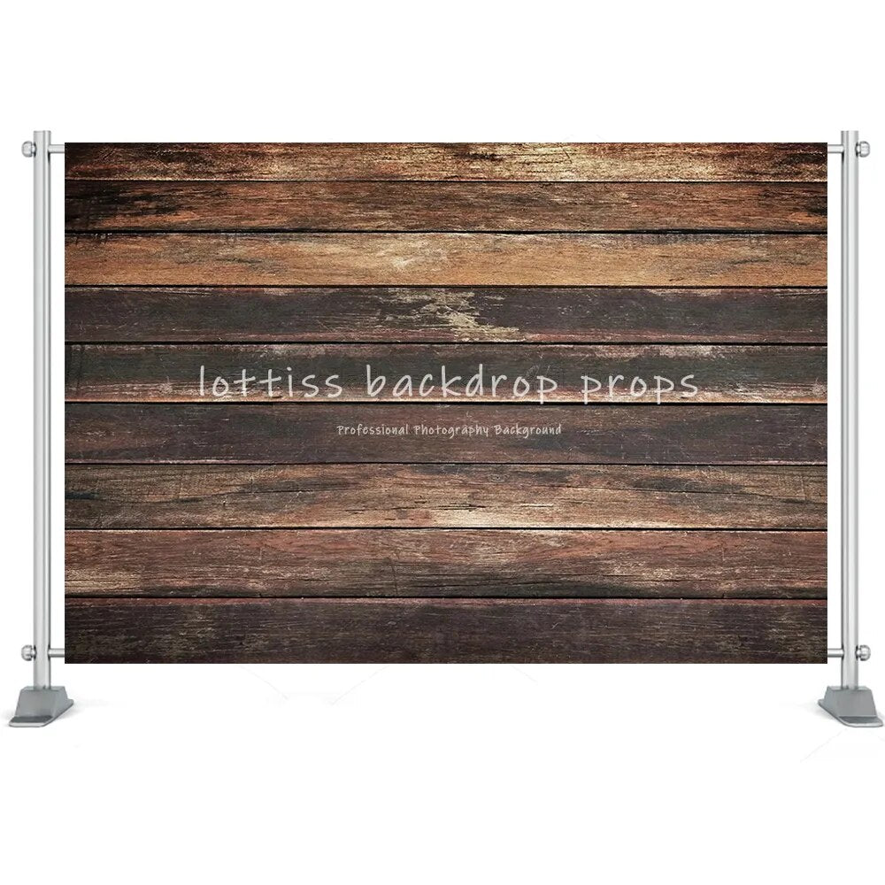 Dark Brown Wood Board Background Series-Two For Photography Baby Birthday Party Kids Portrait Rustic Planks Backdrop Cloth