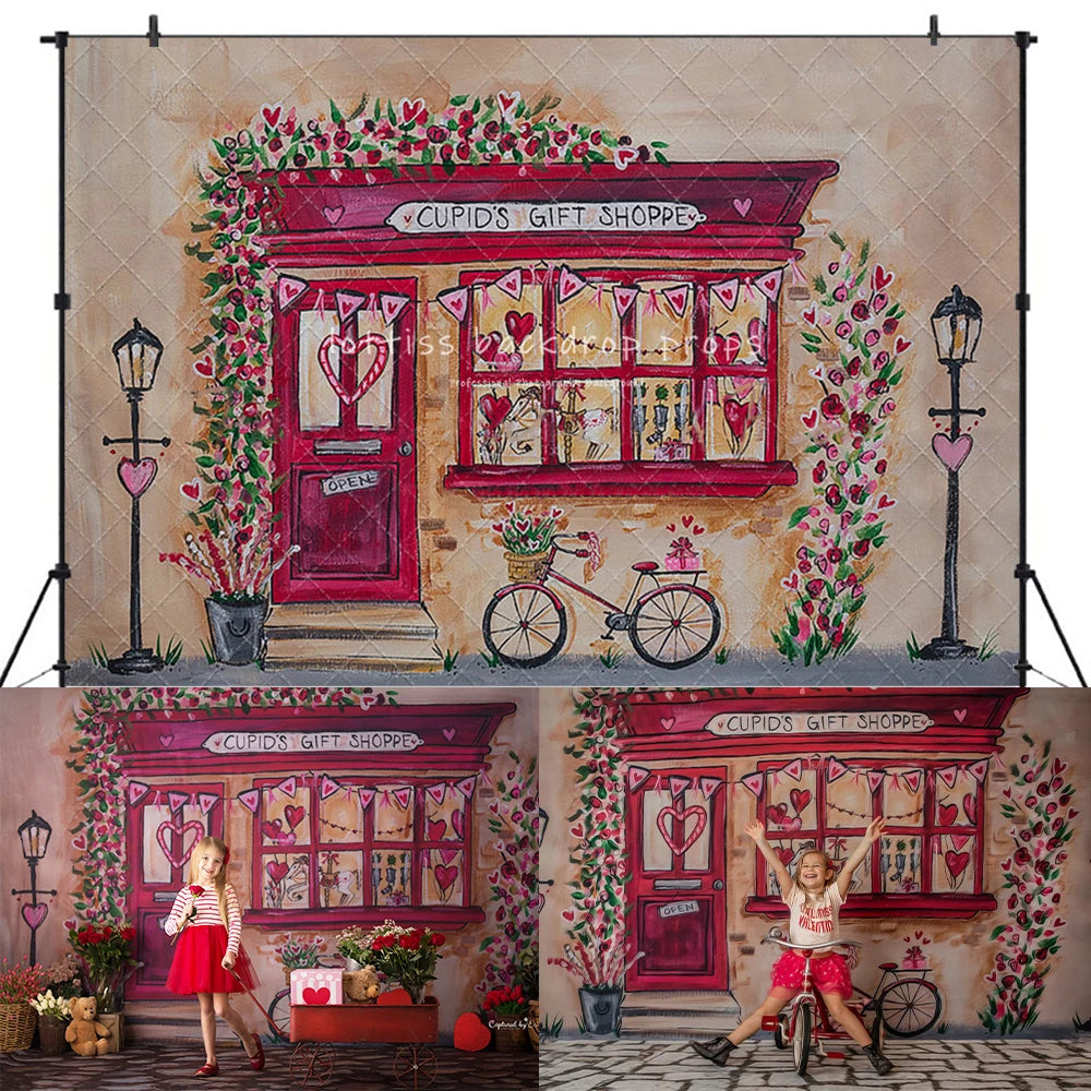 Red Rose Garden Backdrops Kids Girl Photography Props Child Adult Photocall Decors Spring Floral Valentine Day Background