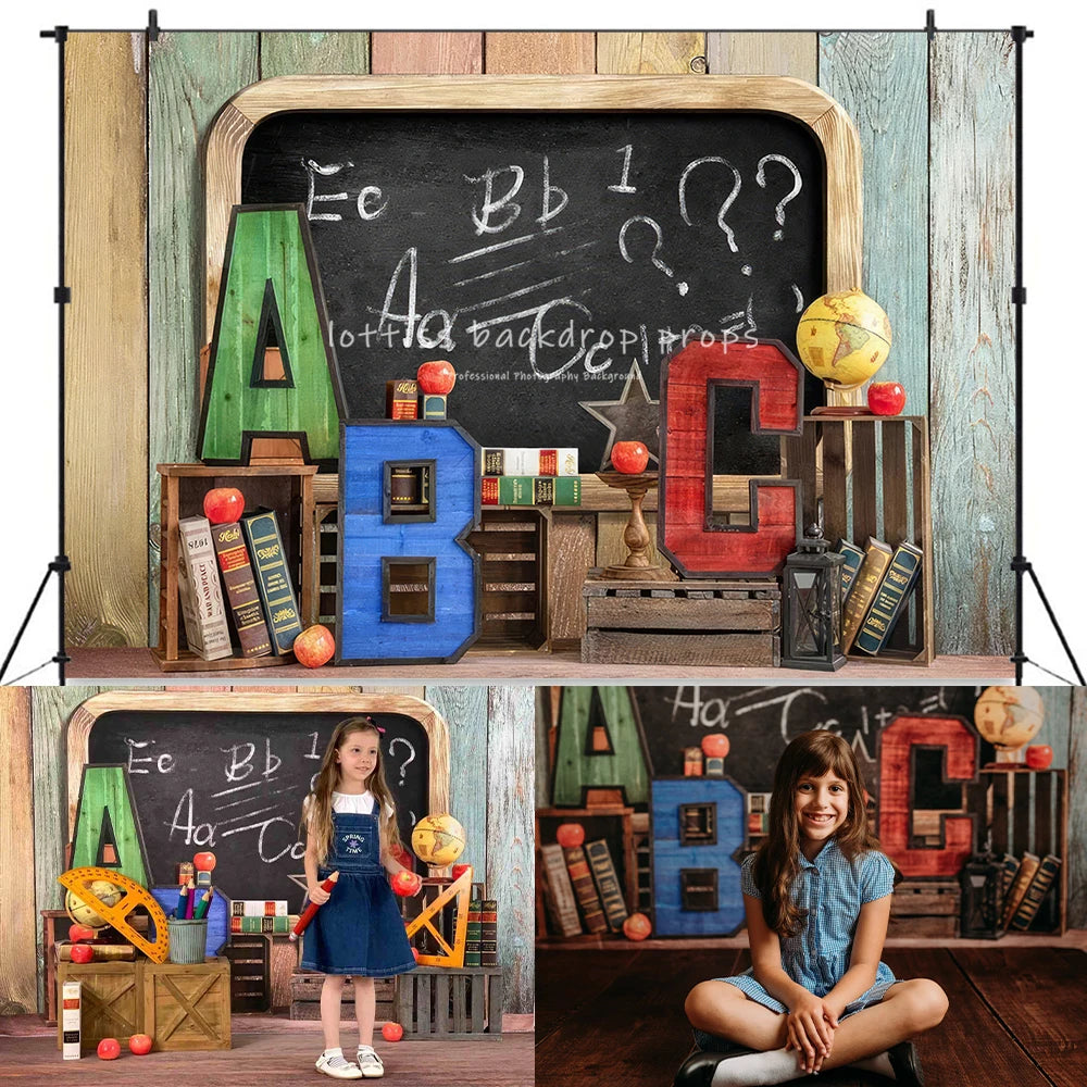 Back to School Blackboard Backdrops Kids Baby Photography Props Child Birthday Adult Photocall Decors Classroom Backgrounds