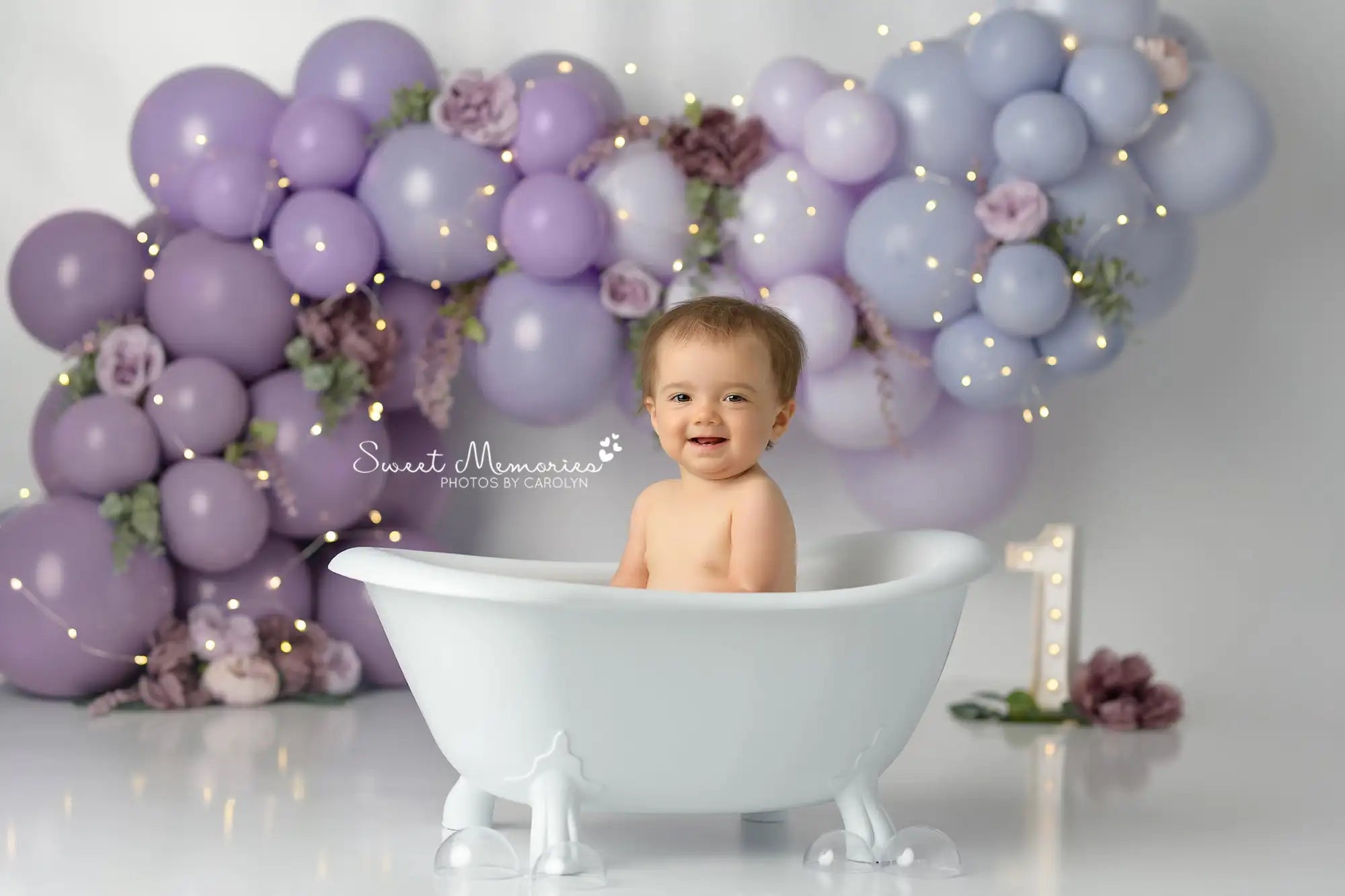 Purple Balloons Garland Backdrop Kids Baby Cake Smash Photography Props Child Girls Adult Birthday Photo Backgrounds