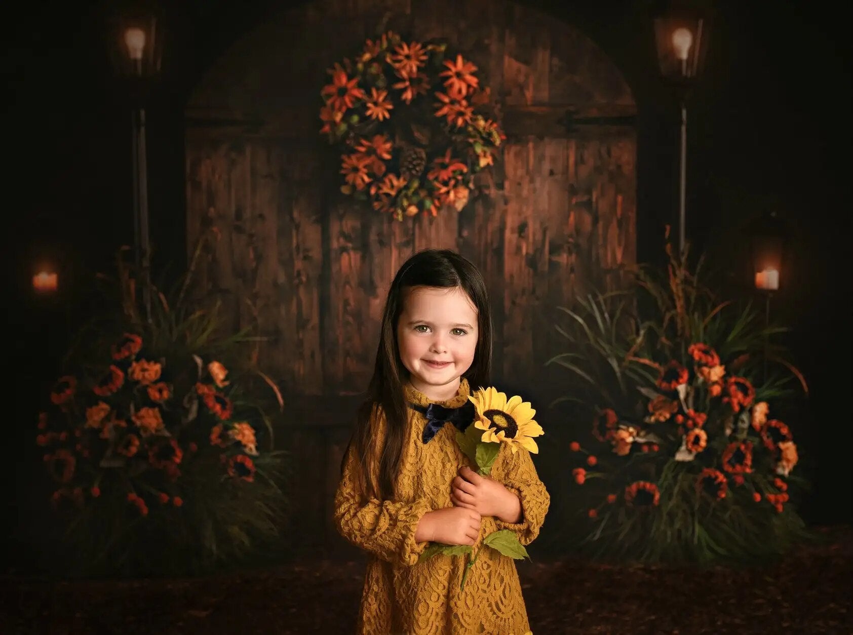 Autumn Harvest Farm Door Backdrops Kids Adult Photocall Props Child Baby Birthday Photography Decors Fall Barn Background