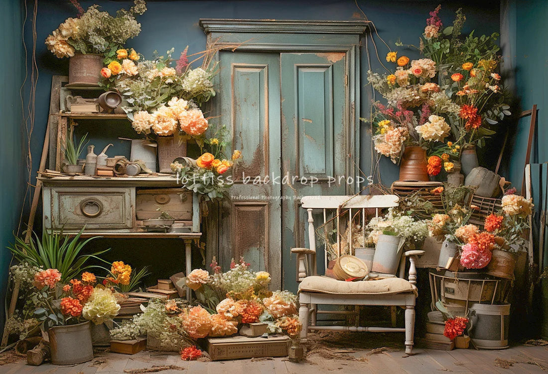 Spring Garden Floral Room Backdrops Kids Girl Photography Child Adult Photocall Plant Flower Door Backgrounds