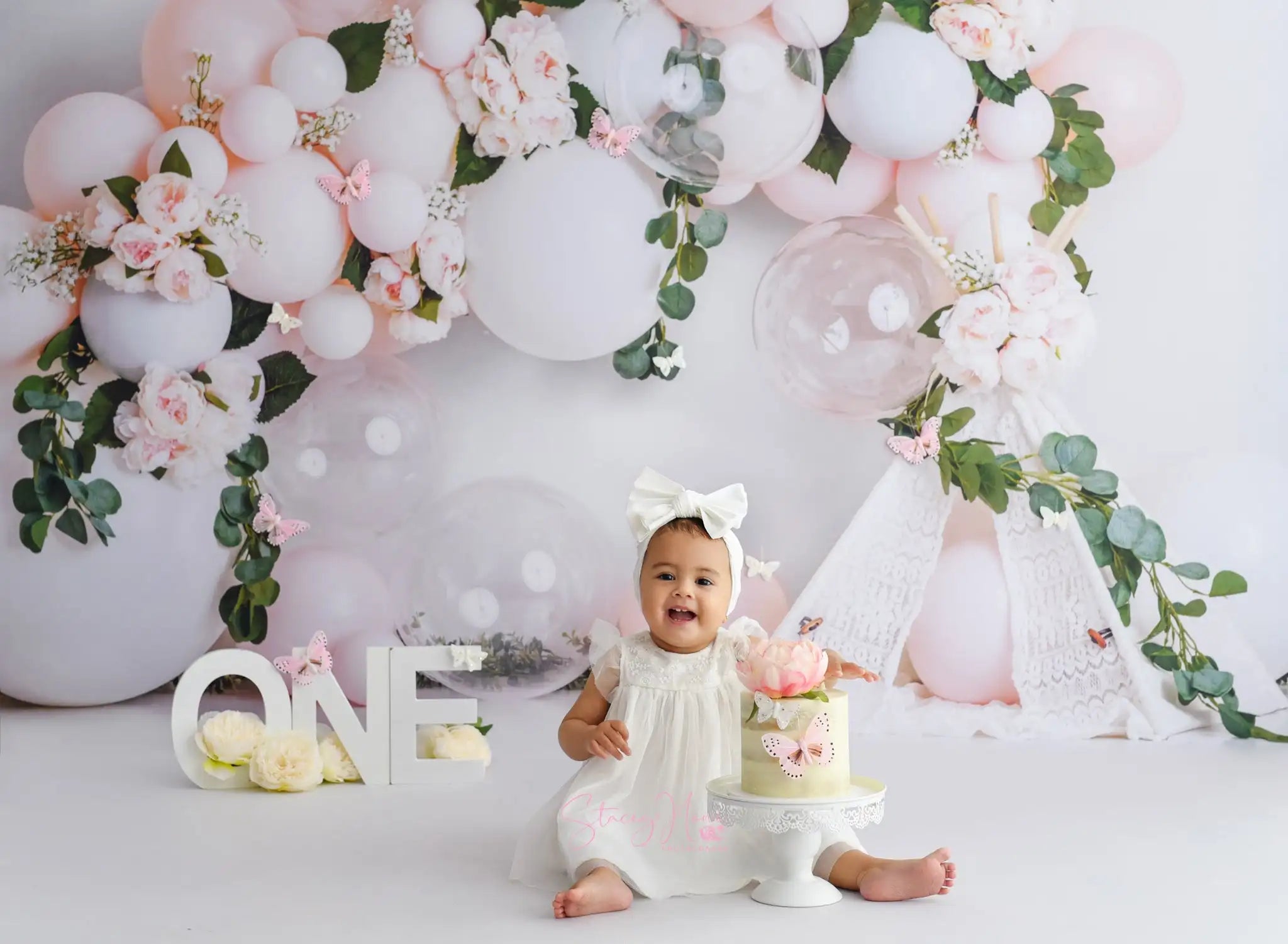 Precious Peonies Spring Floral Backdrops Kids Girl Cake Smash Photogrpahy Props Child Baby Birthday Photocall Decors Backgrounds