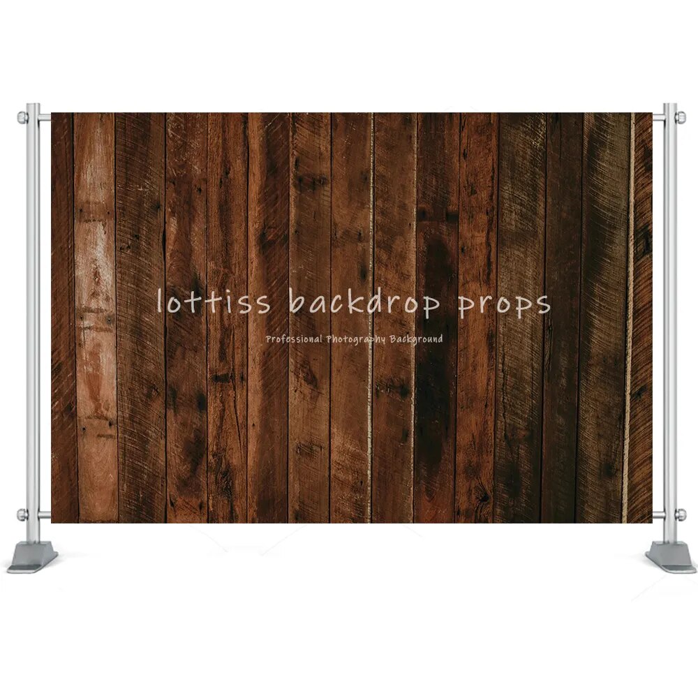 Dark Brown Wood Board Background Series-Two For Photography Baby Birthday Party Kids Portrait Rustic Planks Backdrop Cloth