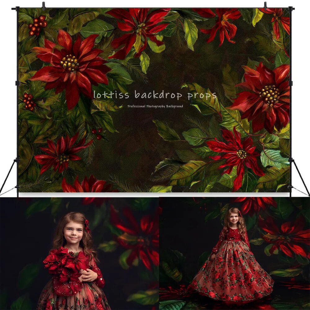 Floral Portrait Photography Backdrops Adult Kids Prengnat Photocall Props Garden Flower Background Baby Birthday Photostudio