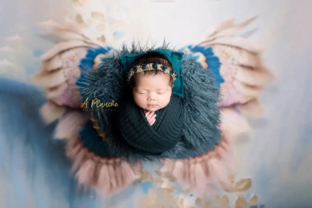 Shimmering Feathers Photography Backdrop Kids Baby Portrait Photocall Decors Newborn Baby Pregnant Woman Photo Backgrounds